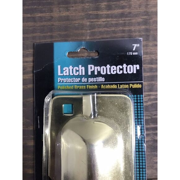 Ultra Hardware 59038 7” Polished Brass Door Latch Protector NEW - Picture 2 of 4